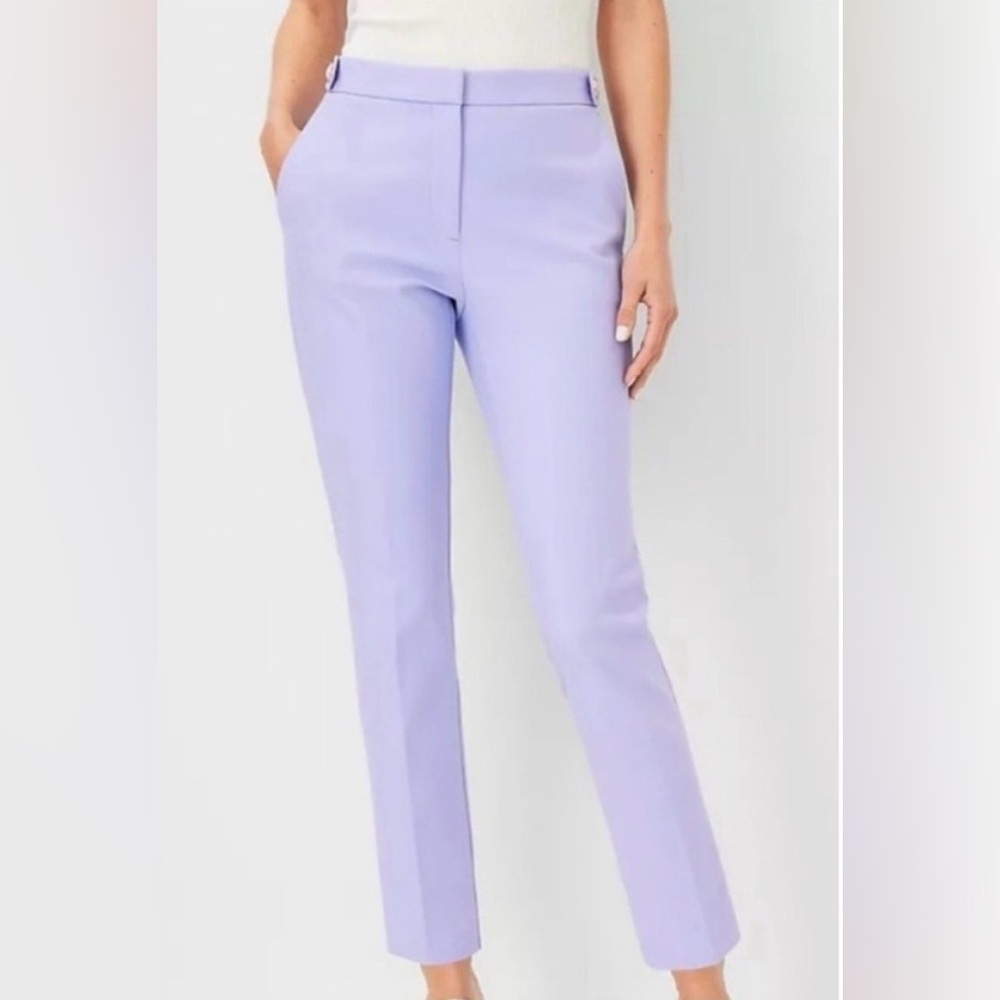 LOFT RIVIERA LIGHT PURPLE LAVENDER ANKLE PANTS SIZE 00